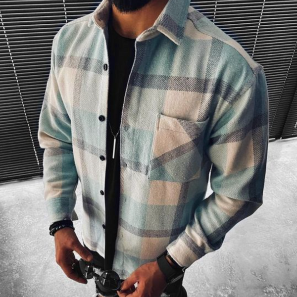 Kariertes Button-Down-Hemd für Herren