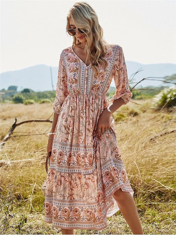 Nayla - Lässiges Boho‑Kleid
