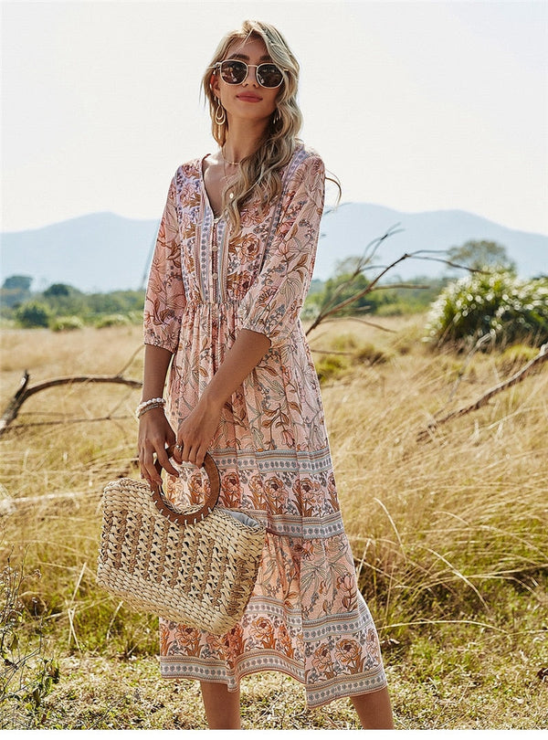 Nayla - Lässiges Boho‑Kleid