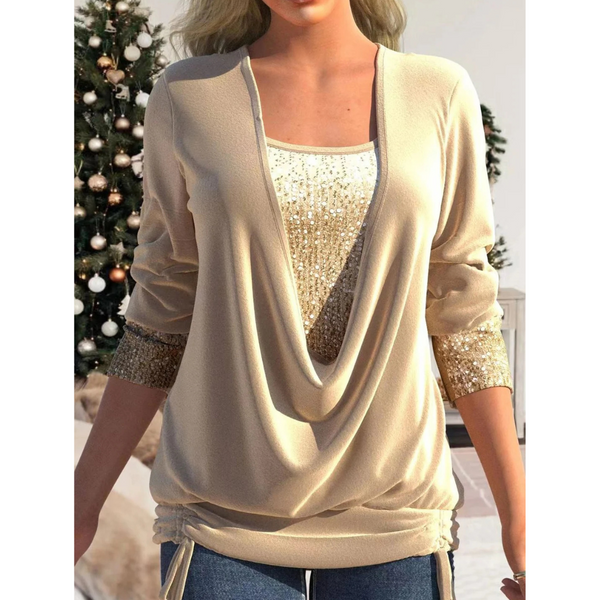 Anja - Elegantes Pailletten-Oberteil Für Damen