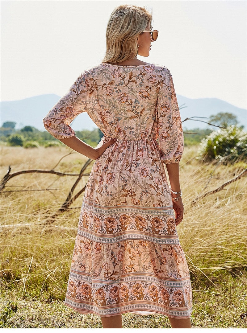 Nayla - Lässiges Boho‑Kleid