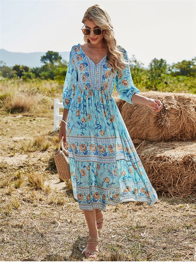 Nayla - Lässiges Boho‑Kleid