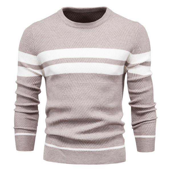Gestrickter Pullover mit Rundhalsausschnitt