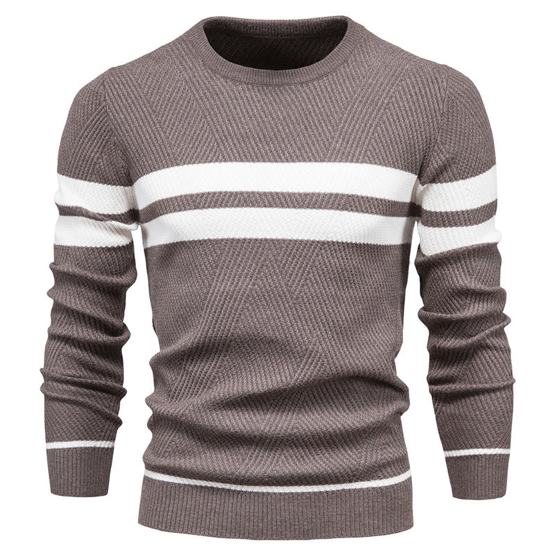 Gestrickter Pullover mit Rundhalsausschnitt