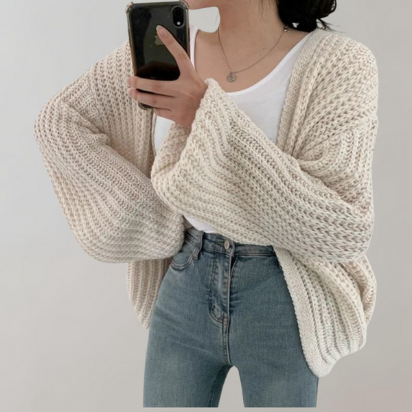 Langärmelige Strickjacke für Frauen