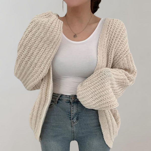 Langärmelige Strickjacke für Frauen