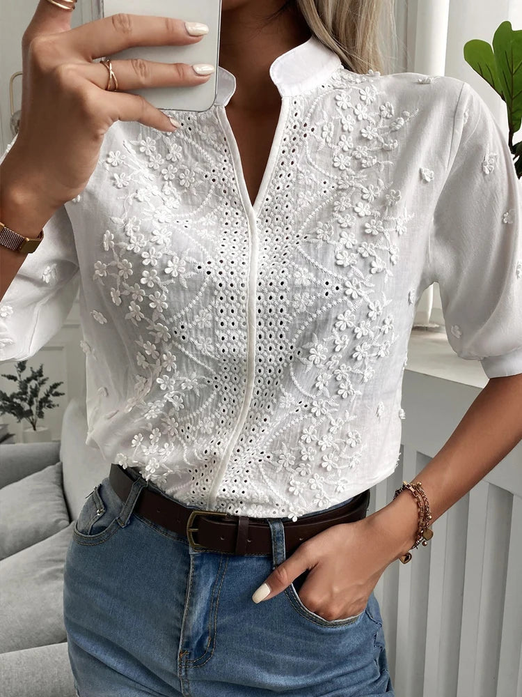 Maria - Elegantes Top Mit V-Ausschnitt