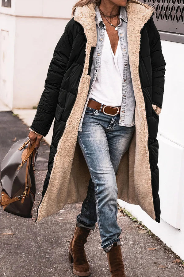 Beidseitig tragbare 2 in 1 Winterjacke