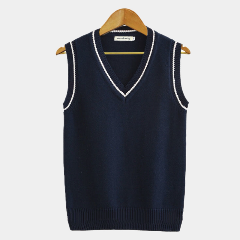 Ärmelloser Strickpullover für Herren
