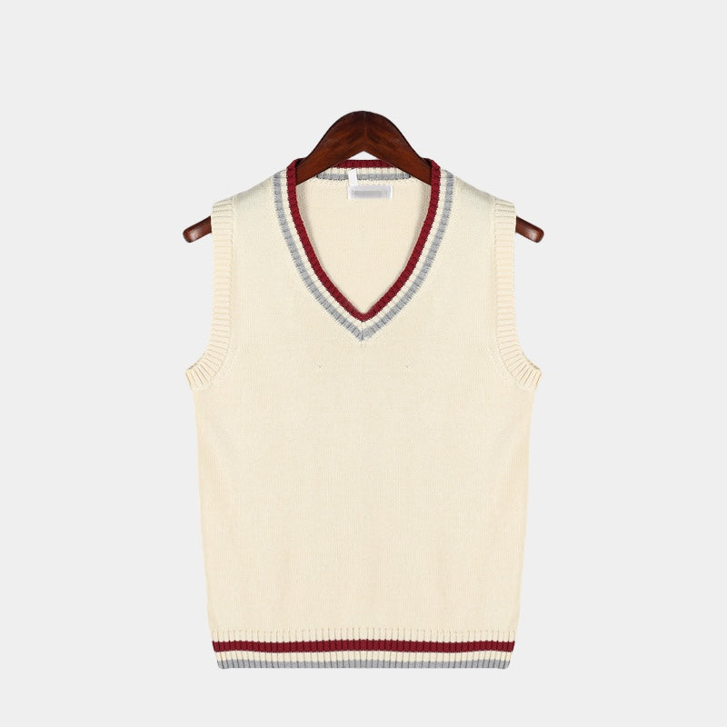 Ärmelloser Strickpullover für Herren
