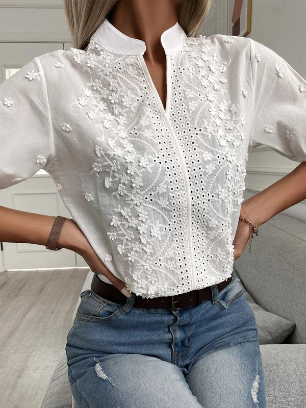 Maria - Elegantes Top Mit V-Ausschnitt