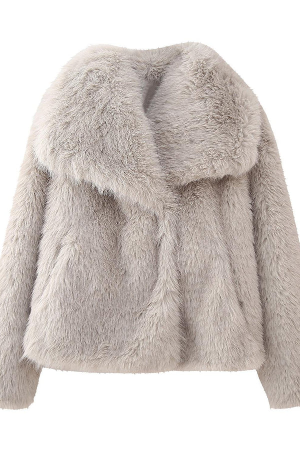 Warme Fleece Kragenjacke