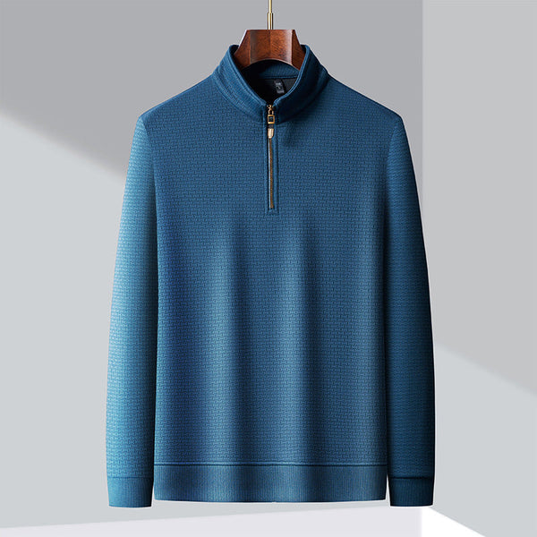 Luxuriöser Pullover mit Viertelreißverschluss