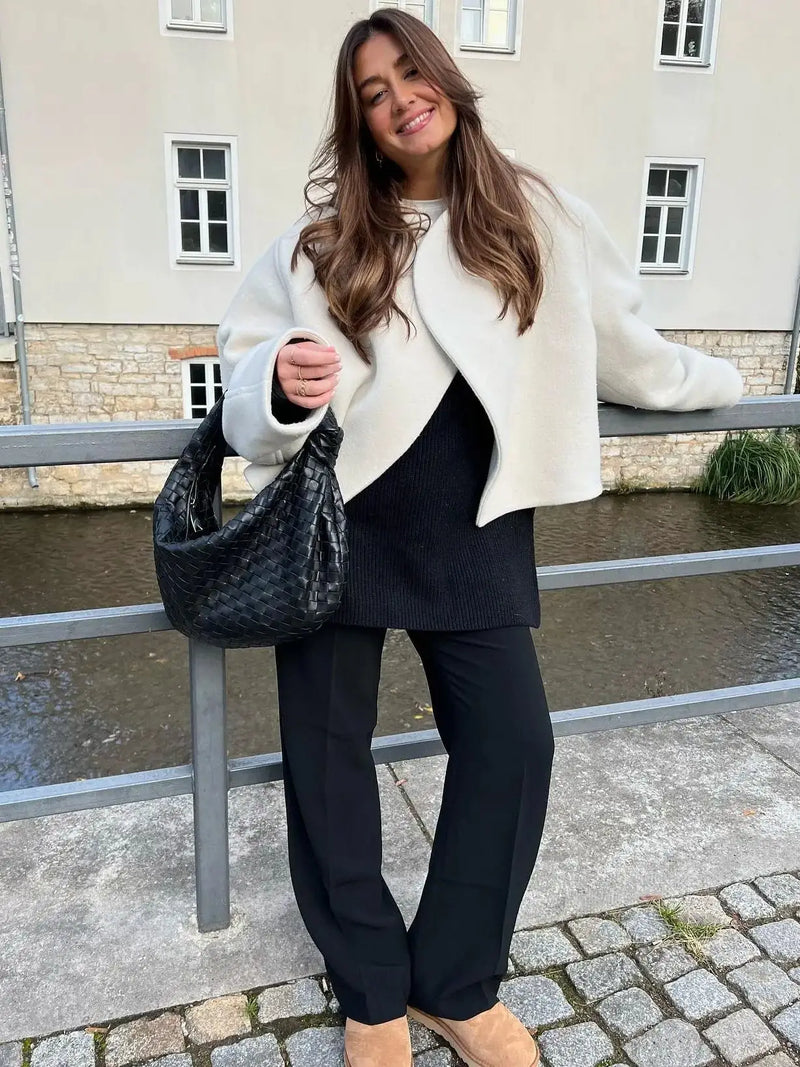 Damen Kurze Wolljacke