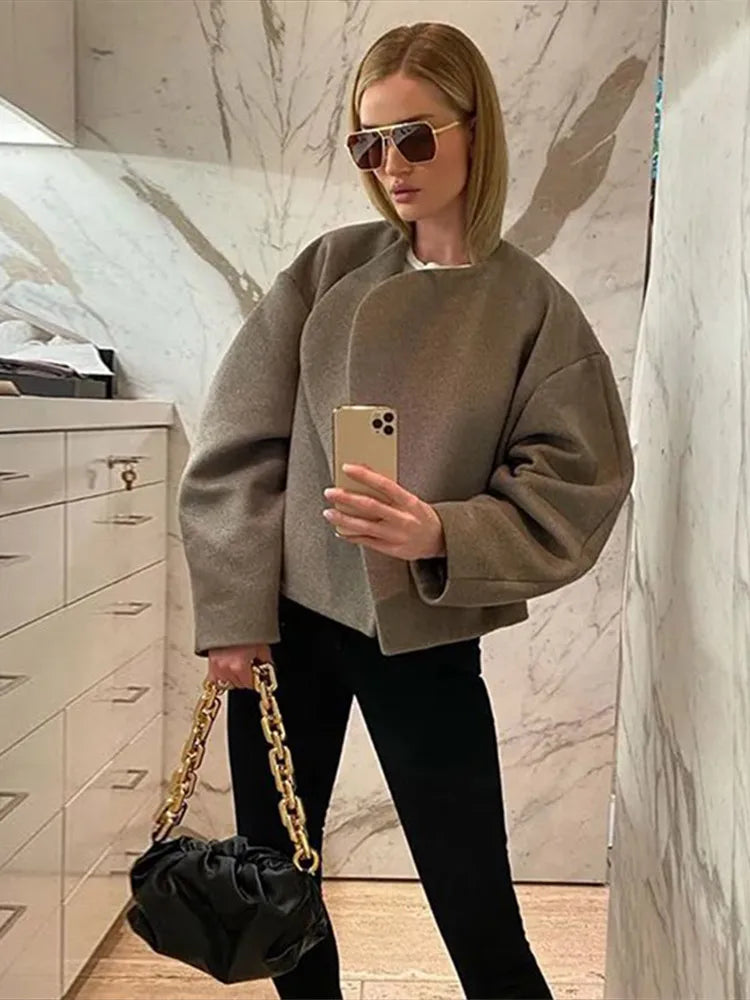 Damen Kurze Wolljacke