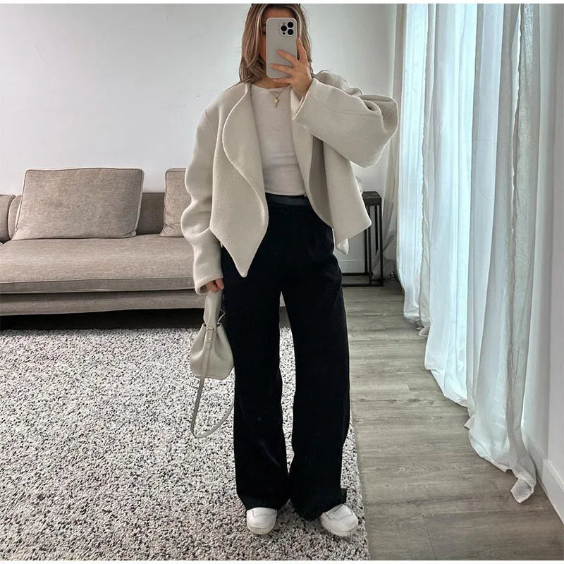 Damen Kurze Wolljacke
