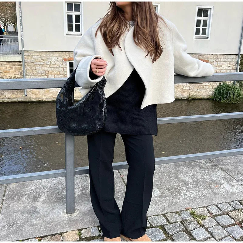 Damen Kurze Wolljacke