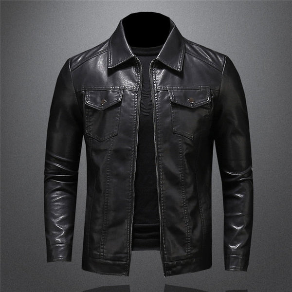 Bikerjacke aus Leder