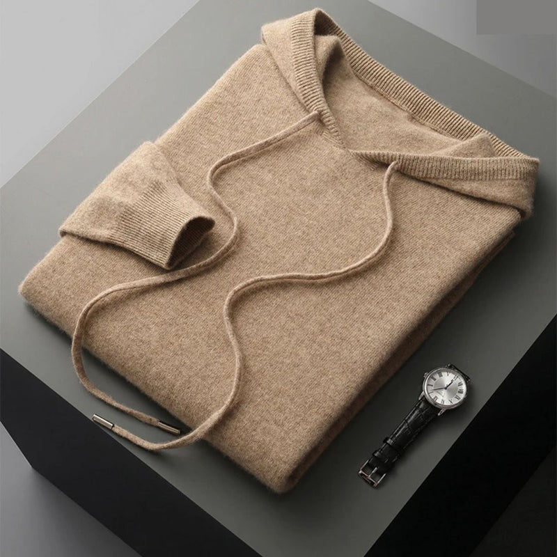Kapuzenpullover aus Merinowolle für Herren
