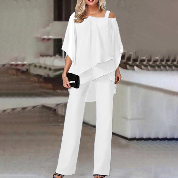 Anna - Elegantes Damen-Zweiteiler-Set Mit Cold-Shoulder