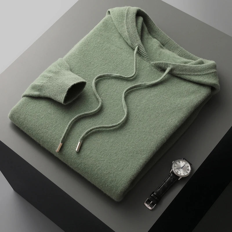 Kapuzenpullover aus Merinowolle für Herren