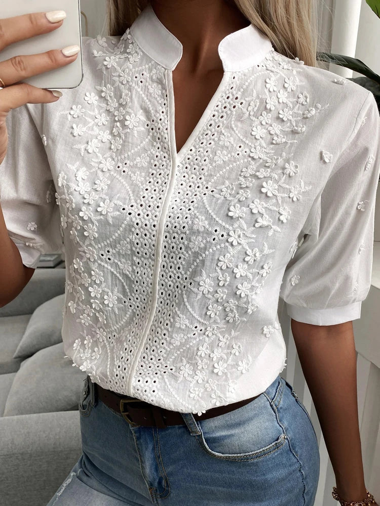 Maria - Elegantes Top Mit V-Ausschnitt